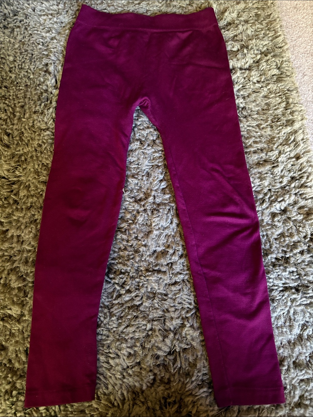 Women's Maroon Leggings - Everyday Stretch Comfort (fleece lined)